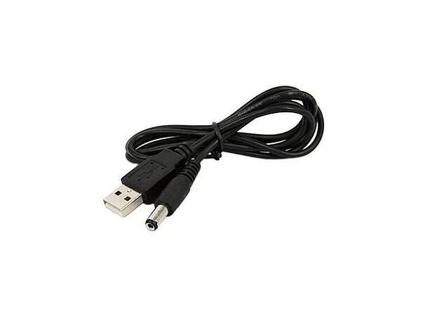 USB-adapter for mediakonvertere USB 2.0 A til 5,5mm x 2,5 mm, 1 meter